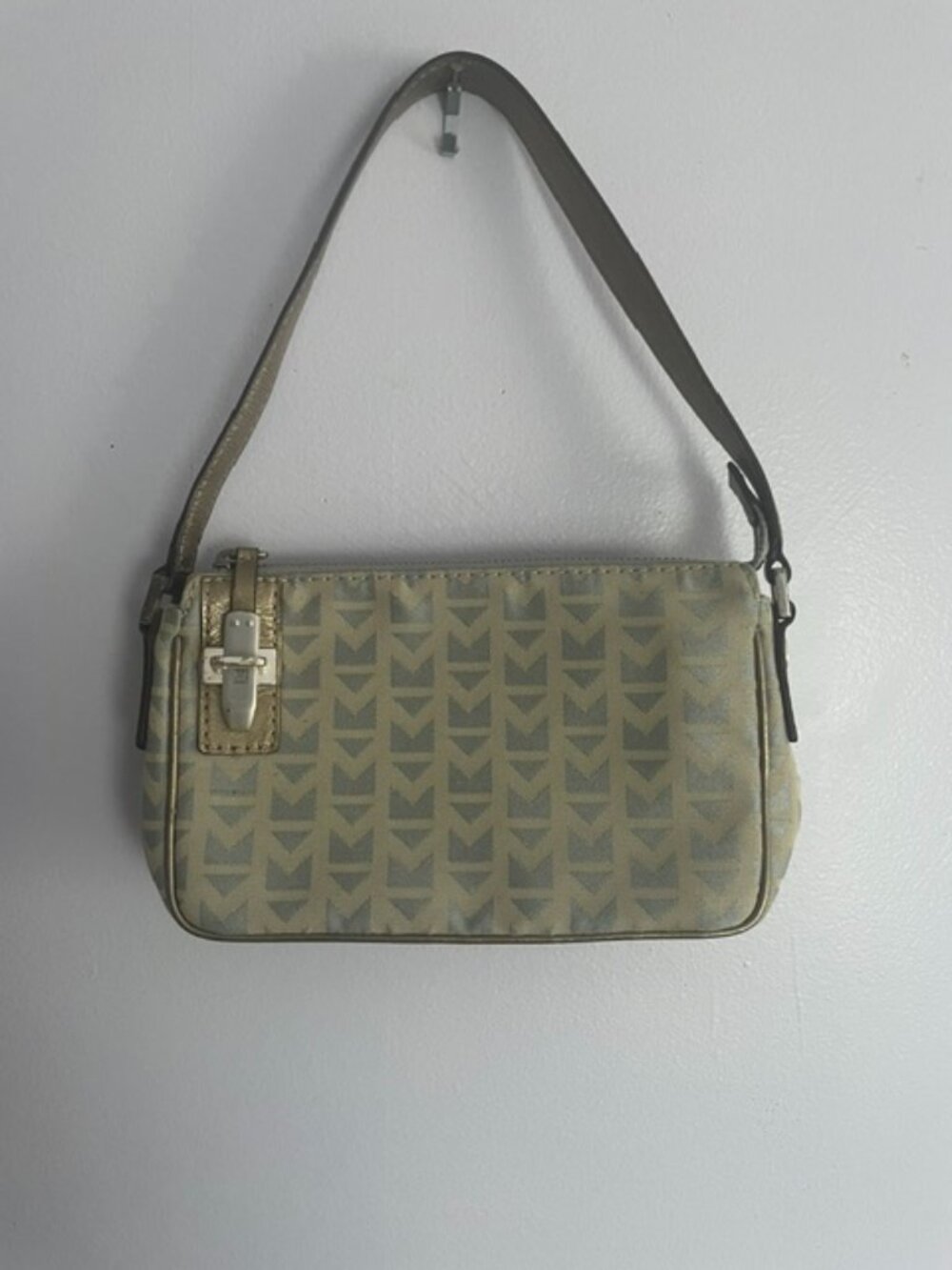 Vintage MICHAEL Michael Kors Jacquard purse, silver